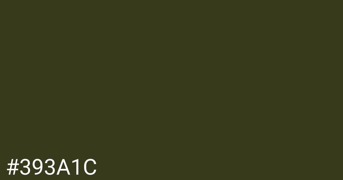 Hex color #393a1c graphic