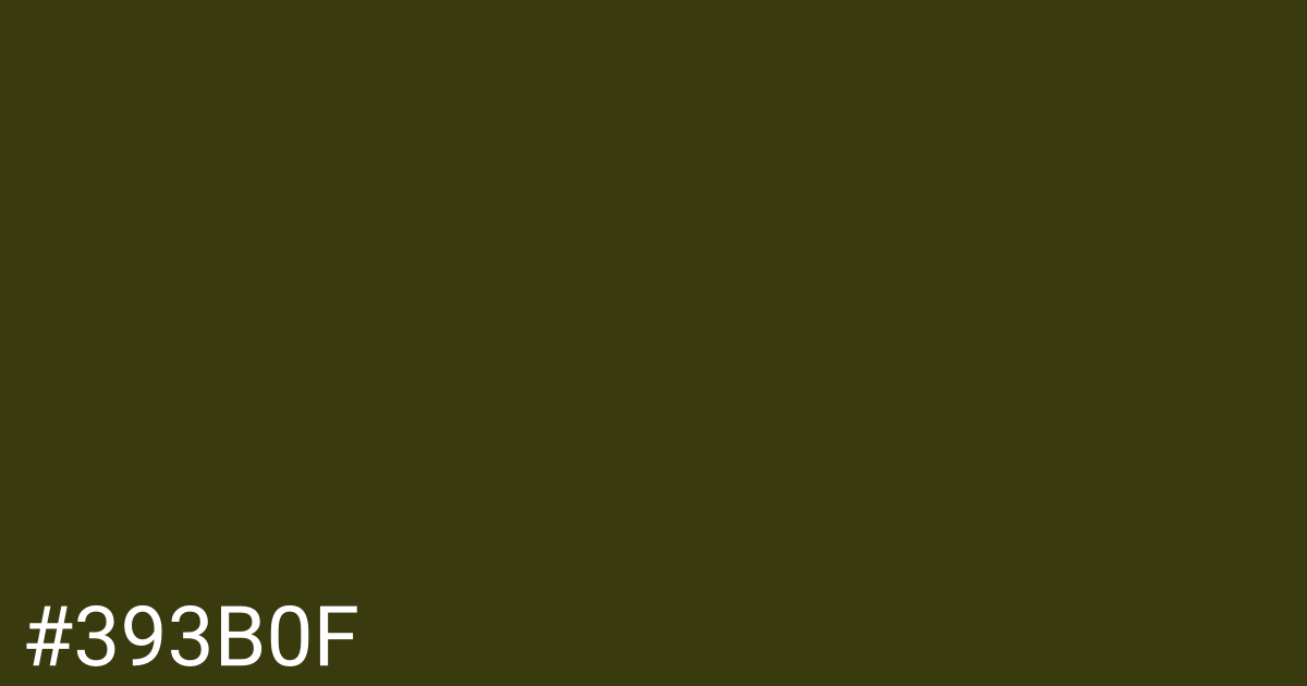 Hex color #393b0f graphic