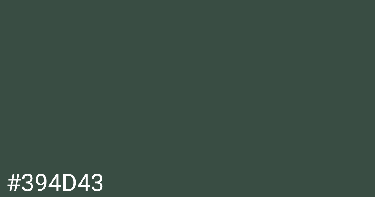 Hex color #394d43 graphic