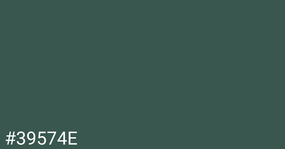 Hex color #39574e graphic