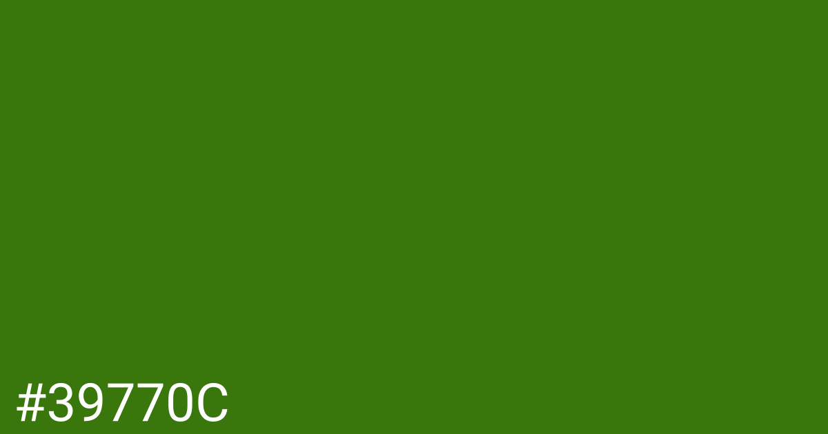 Hex color #39770c graphic