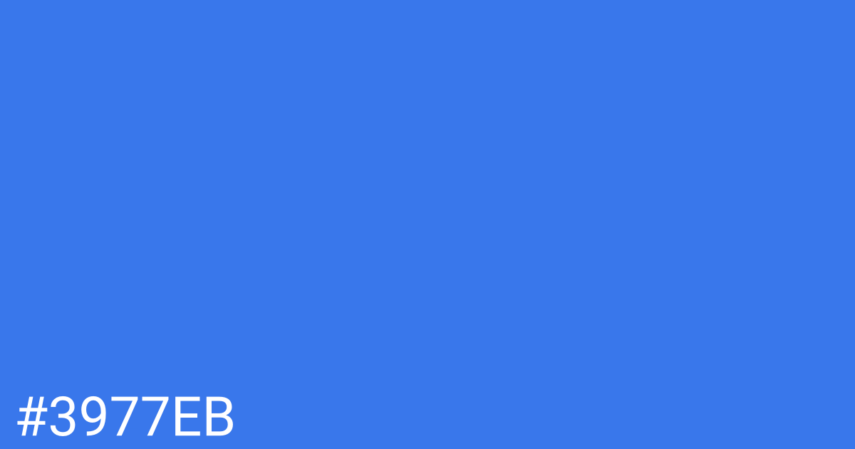 Hex color #3977eb graphic