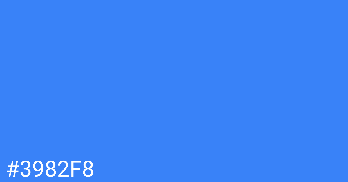 Hex color #3982f8 graphic