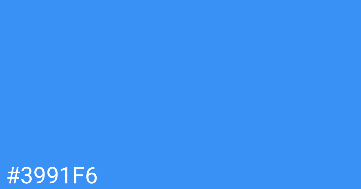 Hex color #3991f6 graphic
