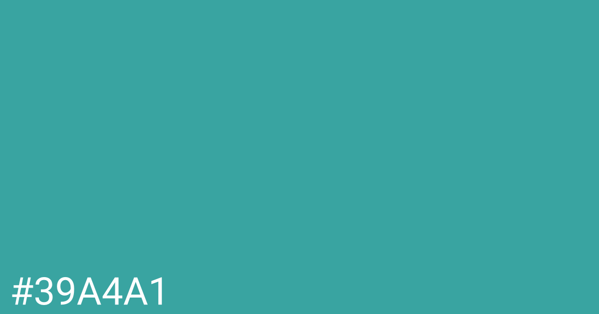 Hex color #39a4a1 graphic