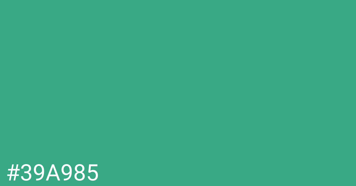 Hex color #39a985 graphic