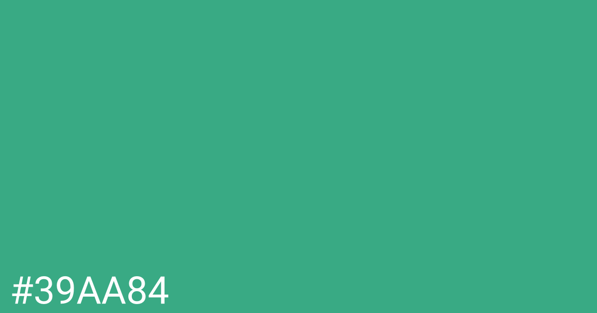 Hex color #39aa84 graphic