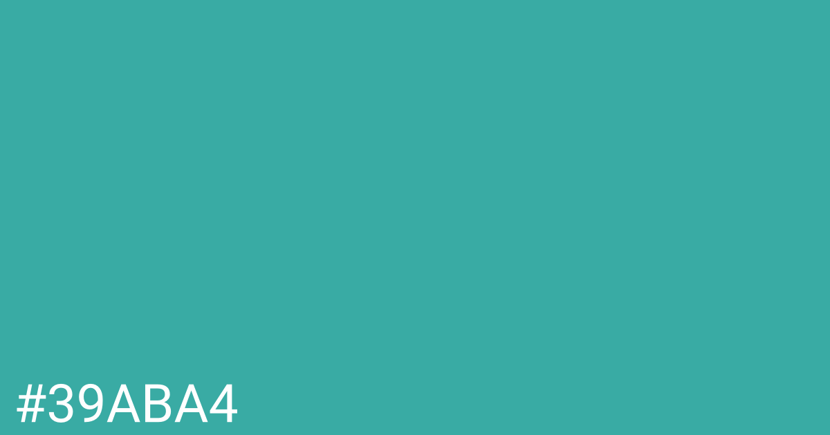 Hex color #39aba4 graphic