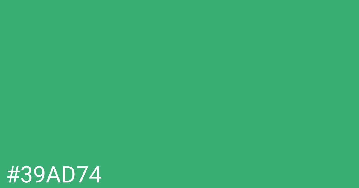 Hex color #39ad74 graphic