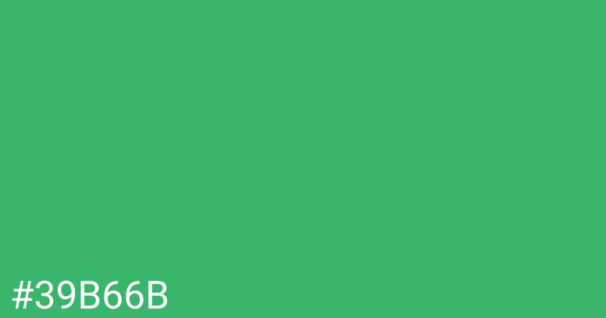 Hex color #39b66b graphic