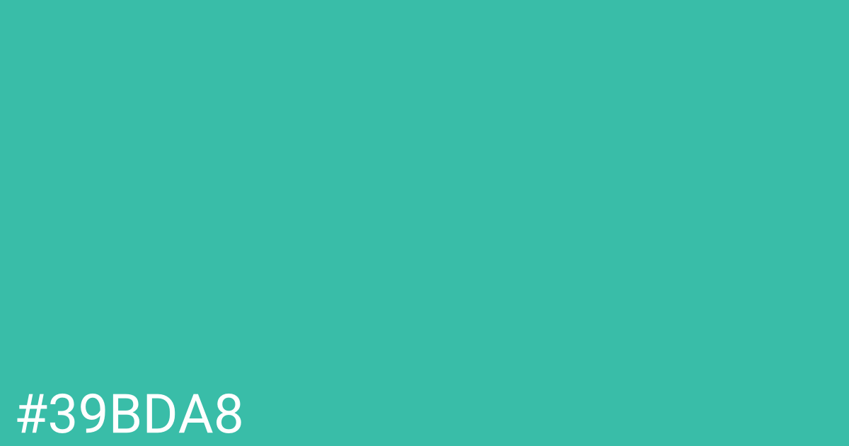 Hex color #39bda8 graphic
