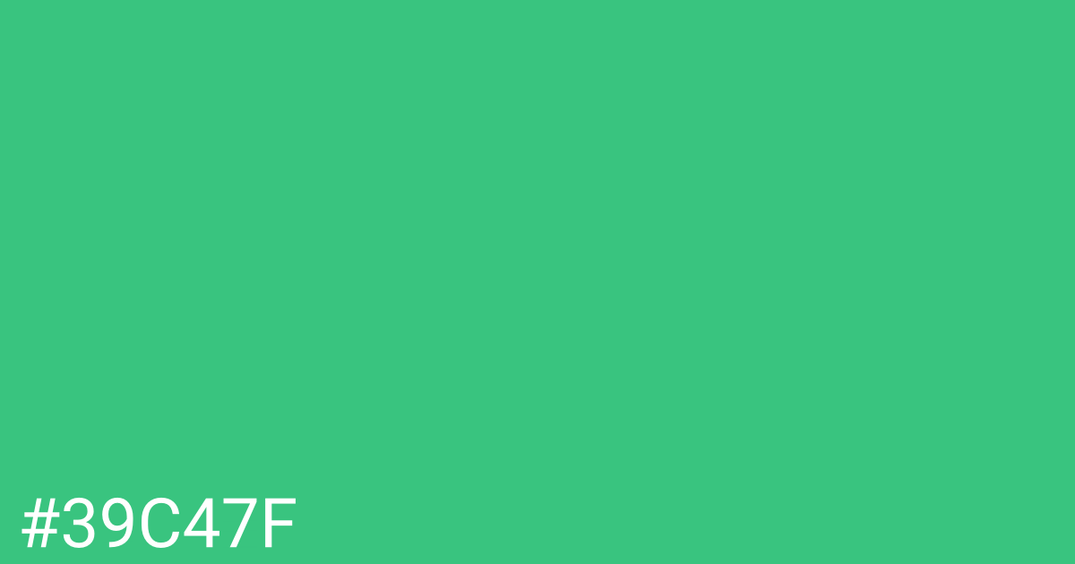 Hex color #39c47f graphic