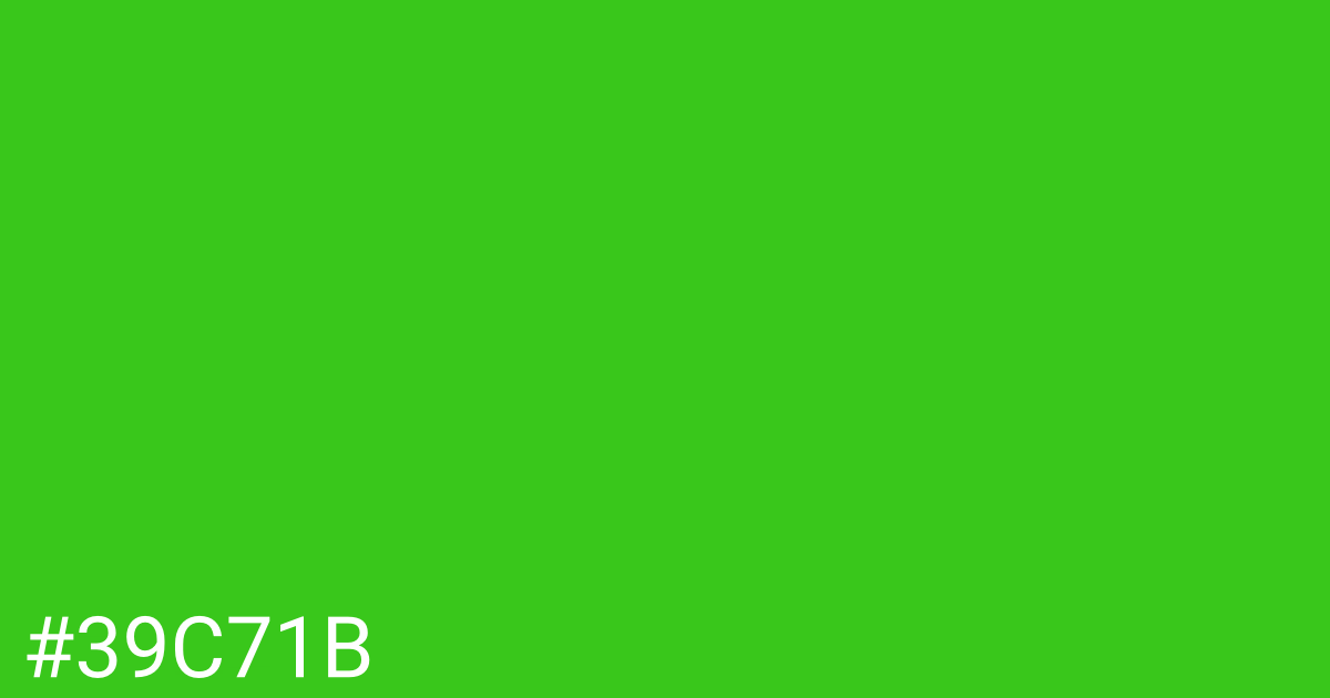 Hex color #39c71b graphic