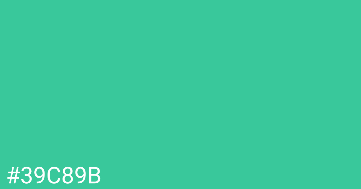 Hex color #39c89b graphic