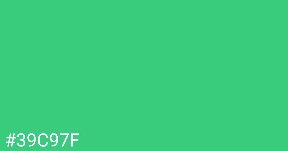 Hex color #39c97f graphic