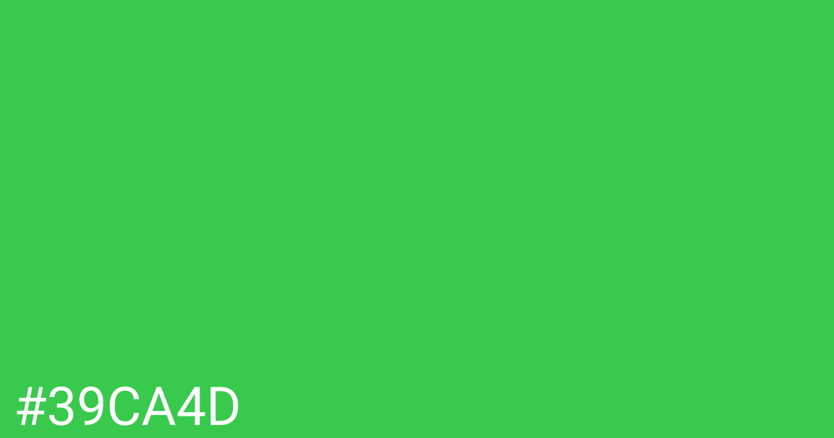 Hex color #39ca4d graphic