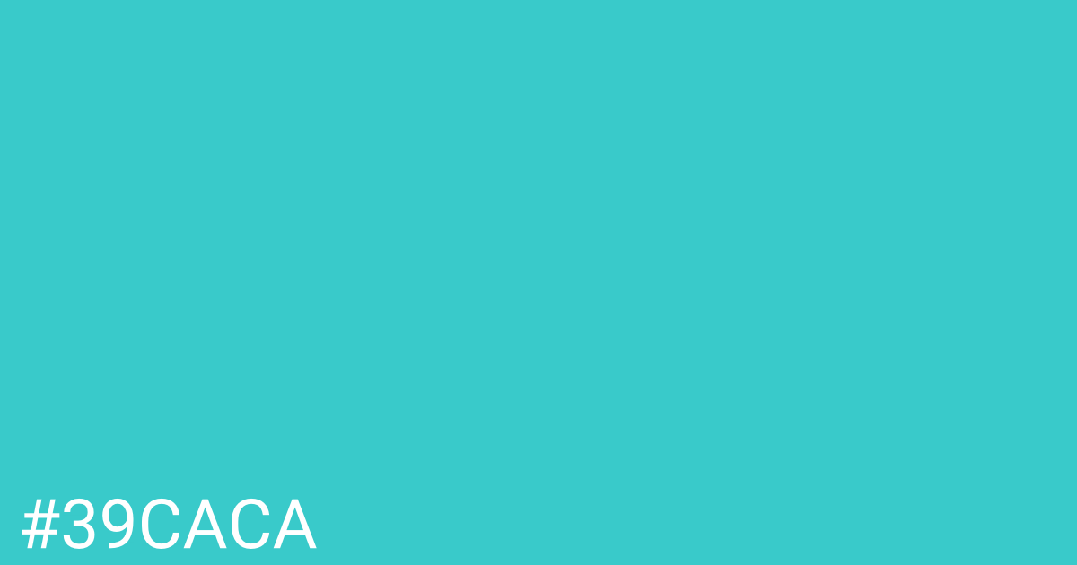 Hex color #39caca graphic