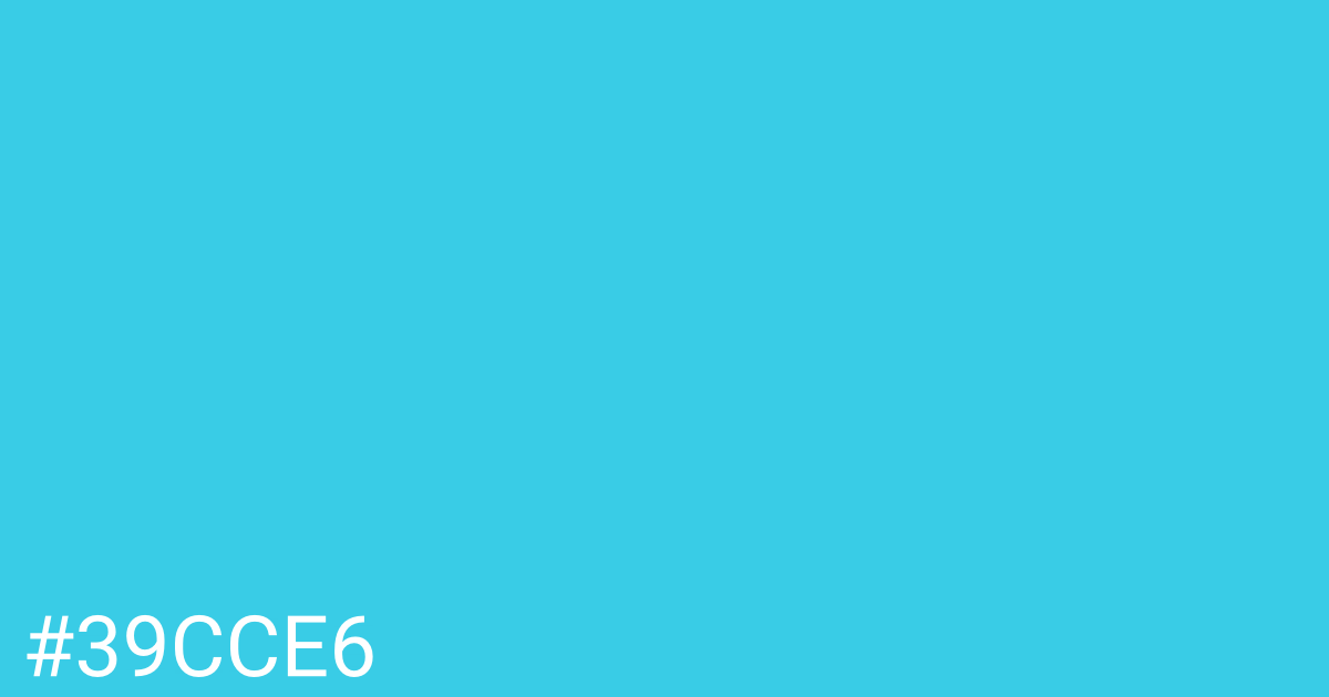 Hex color #39cce6 graphic