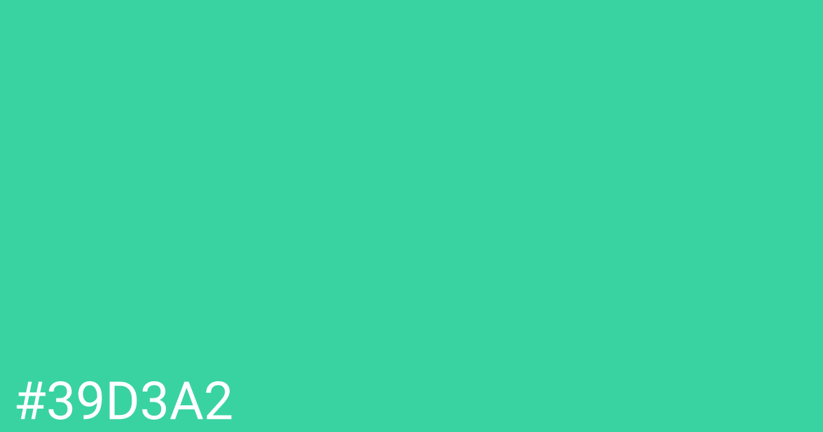 Hex color #39d3a2 graphic