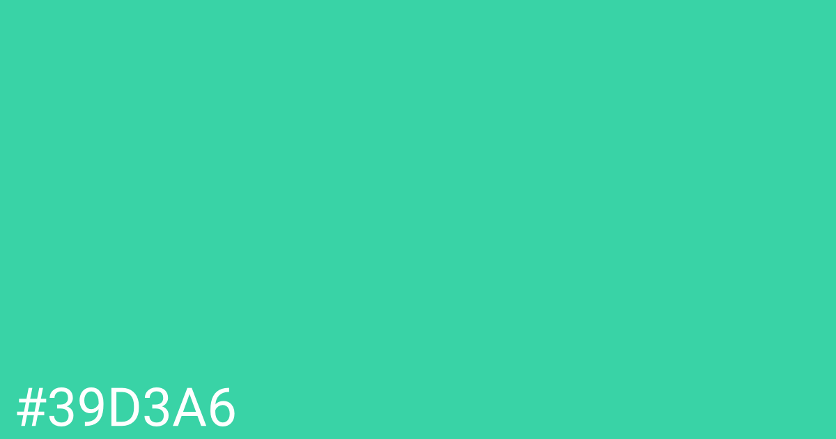 Hex color #39d3a6 graphic