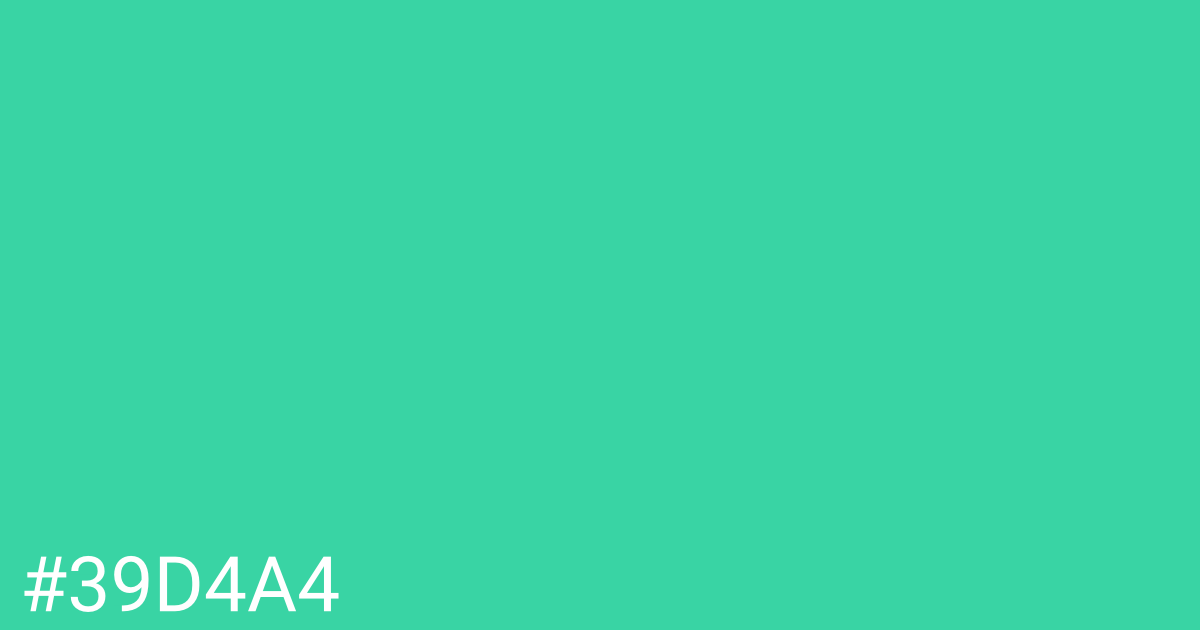 Hex color #39d4a4 graphic