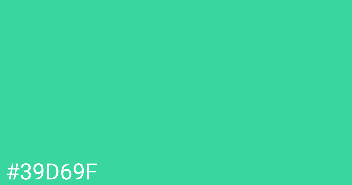 Hex color #39d69f graphic