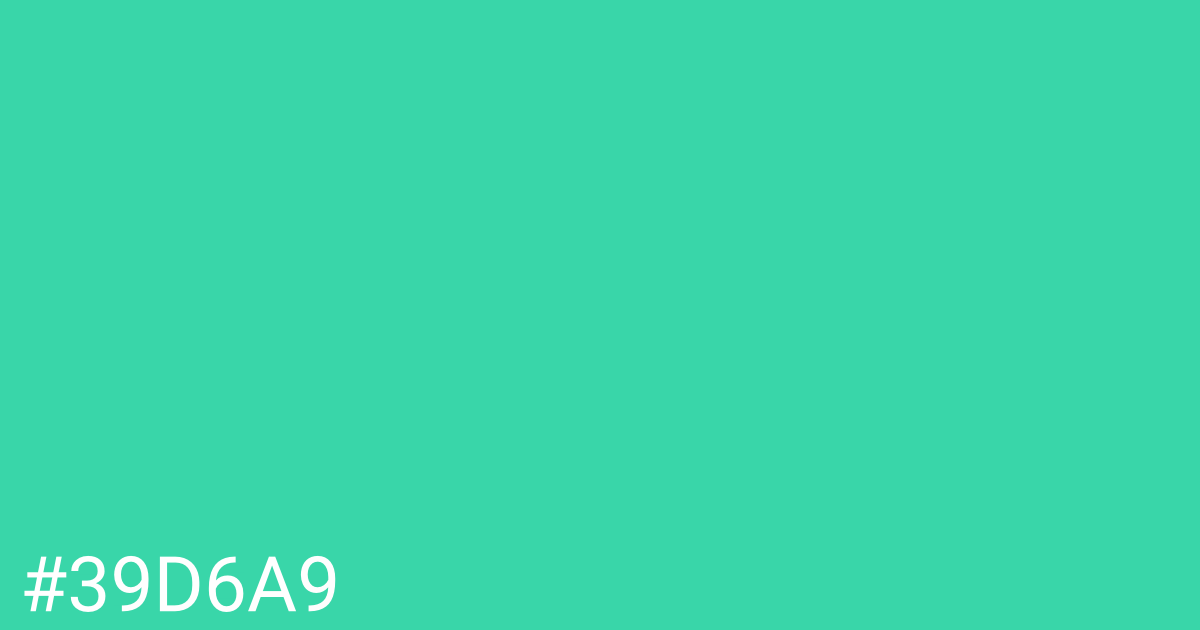 Hex color #39d6a9 graphic