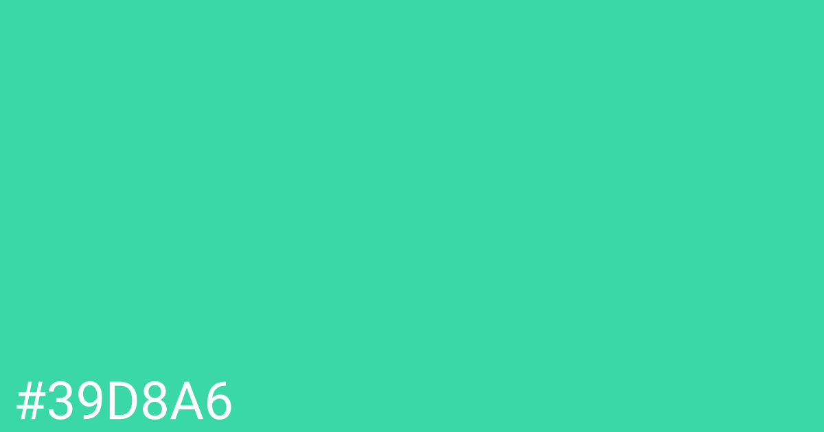 Hex color #39d8a6 graphic