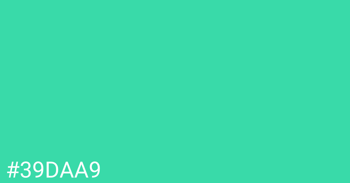 Hex color #39daa9 graphic