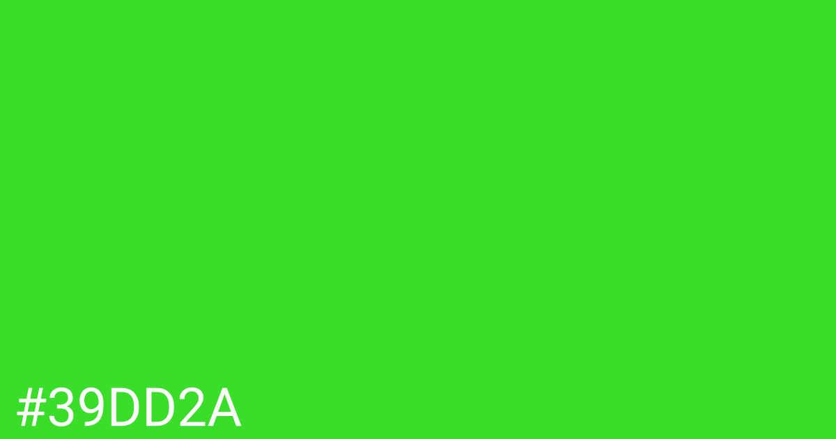 Hex color #39dd2a graphic