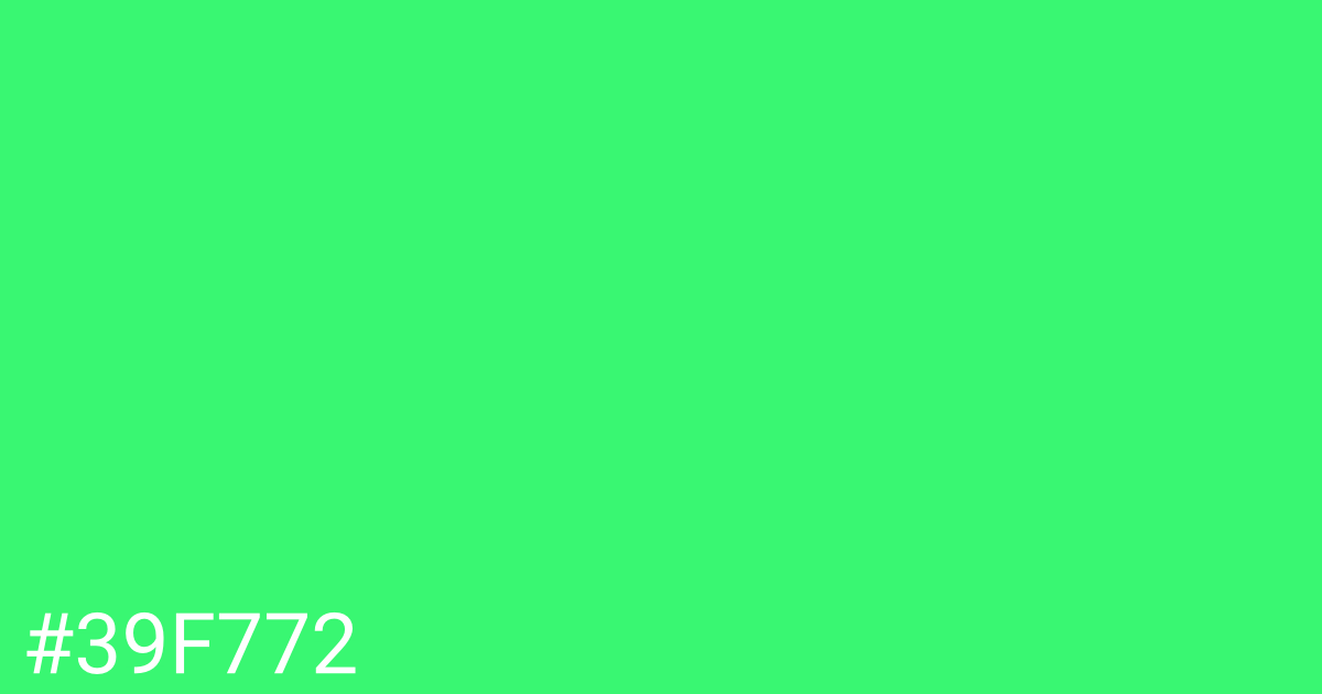 Hex color #39f772 graphic