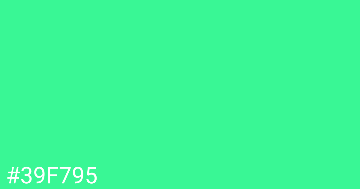 Hex color #39f795 graphic