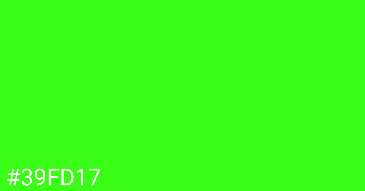 Hex color #39fd17 graphic