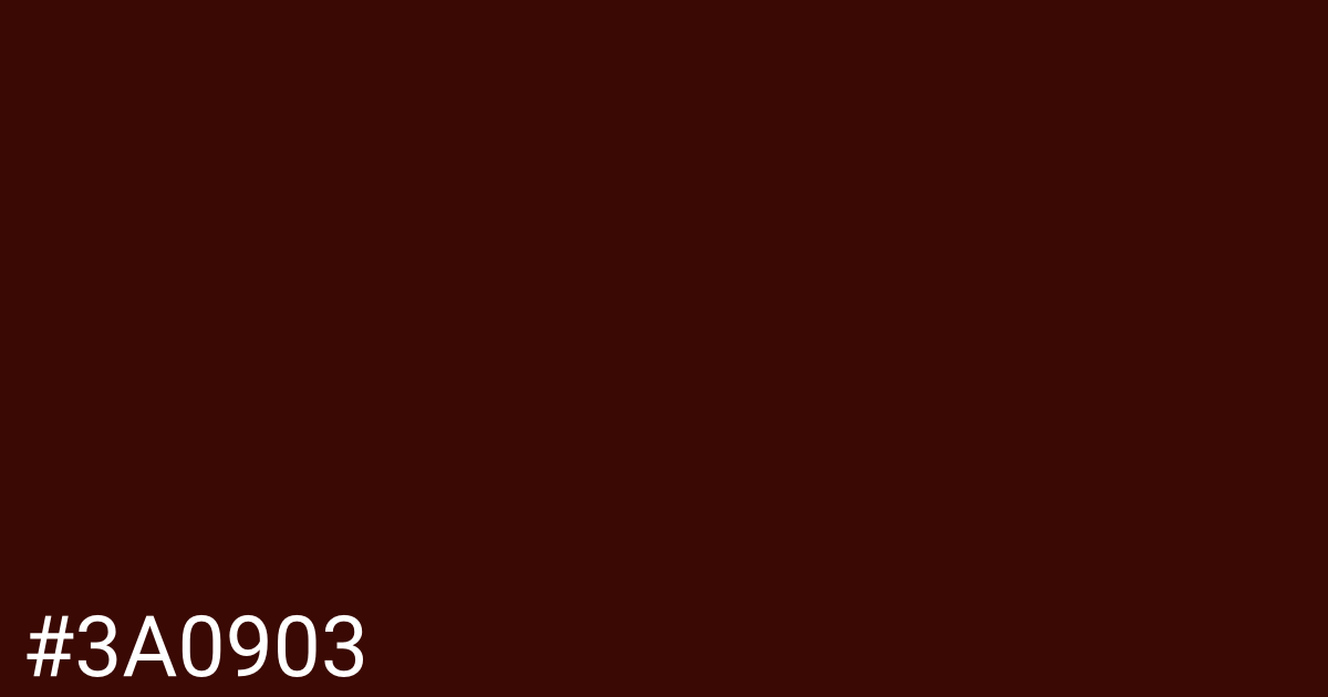 Hex color #3a0903 graphic