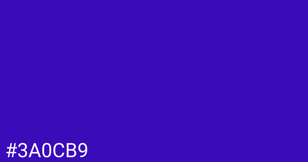 Hex color #3a0cb9 graphic