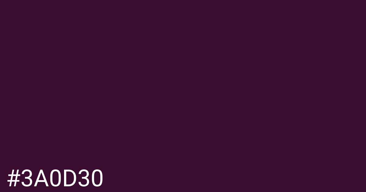 Hex color #3a0d30 graphic
