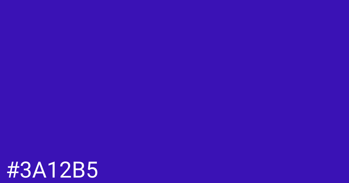 Hex color #3a12b5 graphic