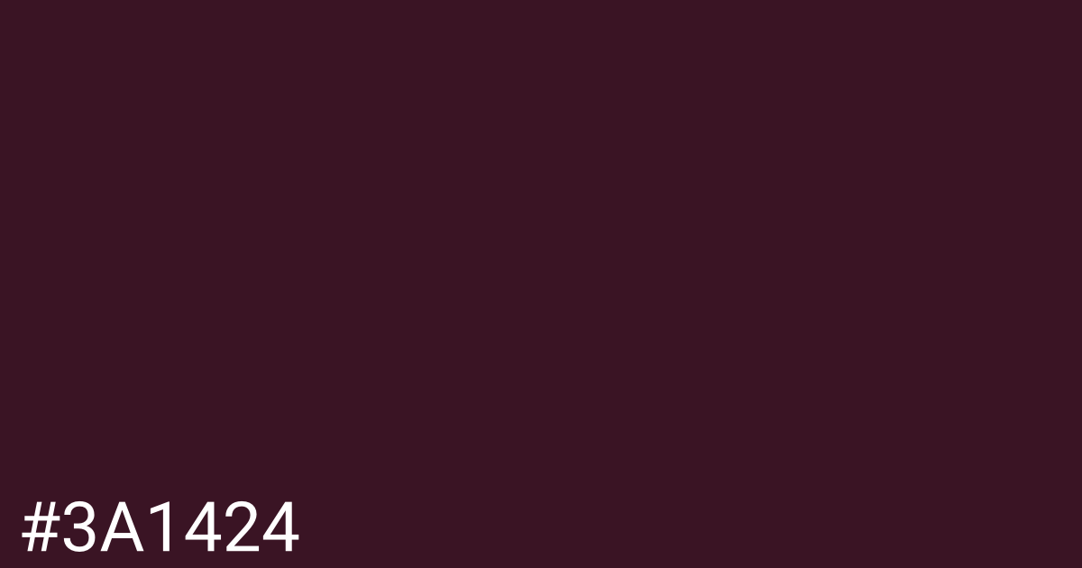 Hex color #3a1424 graphic