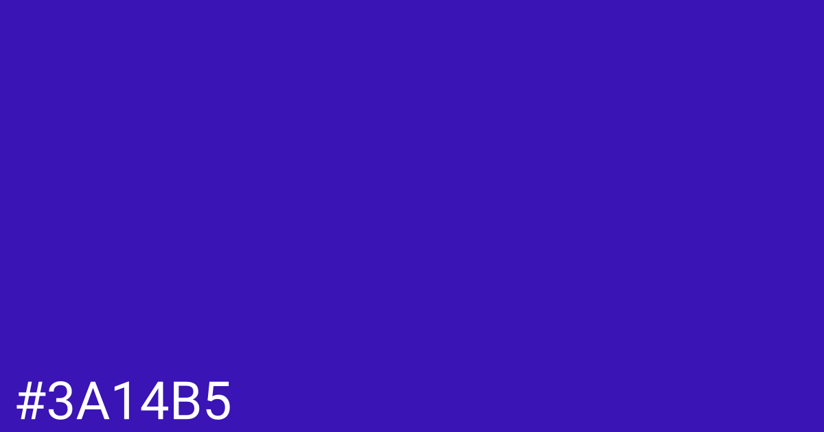 Hex color #3a14b5 graphic