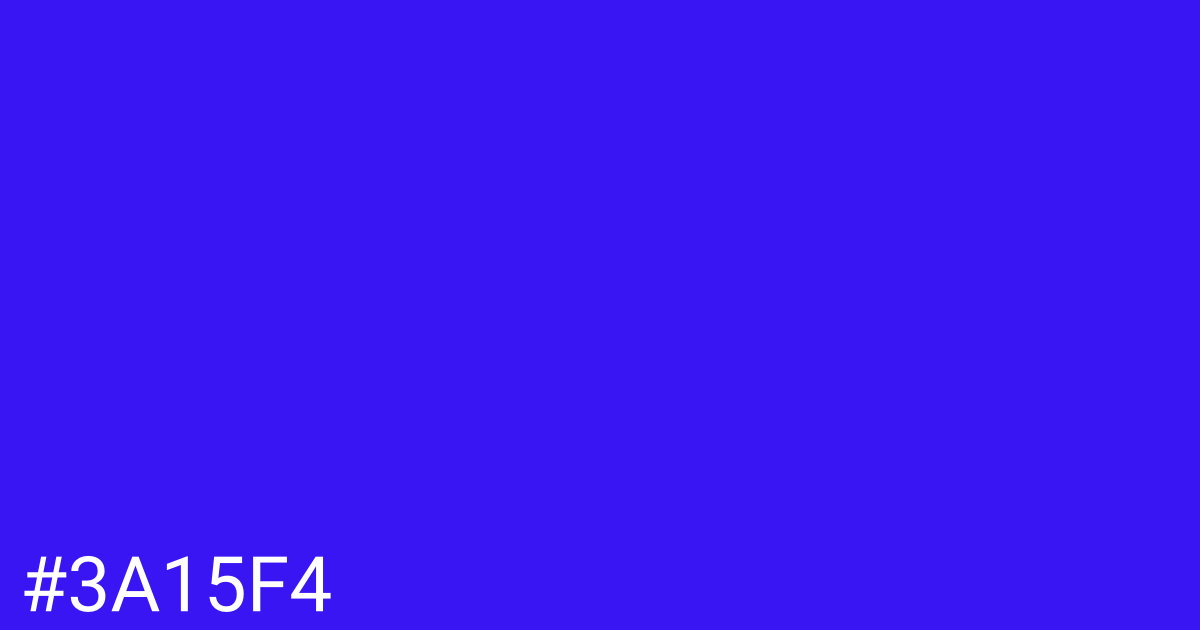 Hex color #3a15f4 graphic