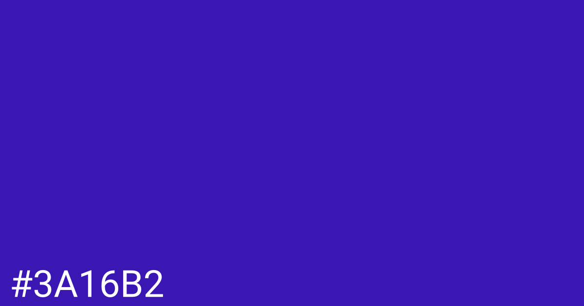 Hex color #3a16b2 graphic