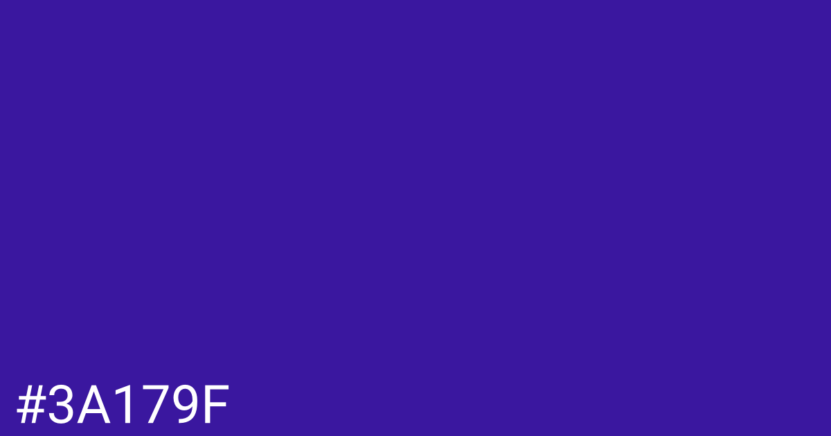 Hex color #3a179f graphic