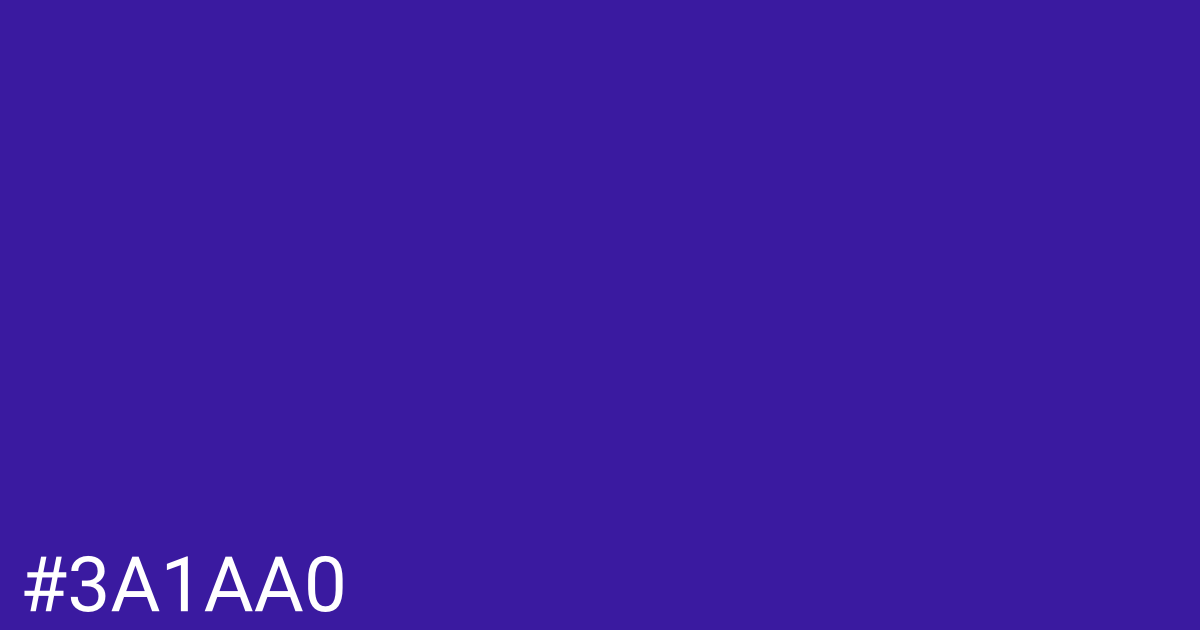 Hex color #3a1aa0 graphic