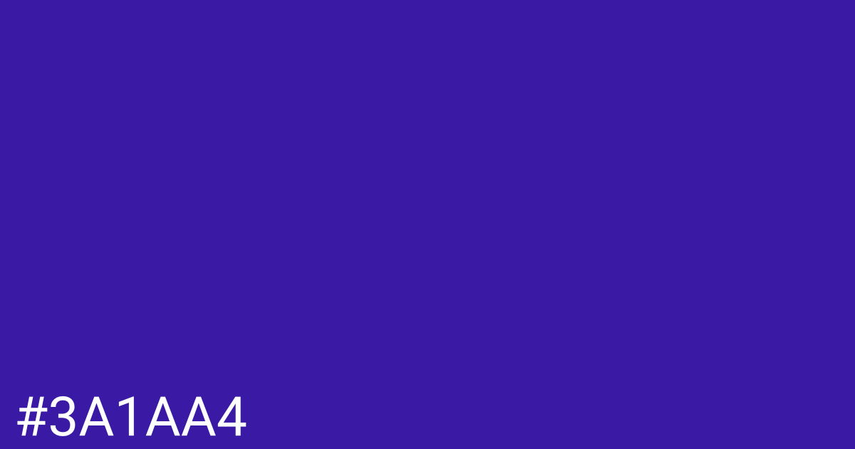 Hex color #3a1aa4 graphic