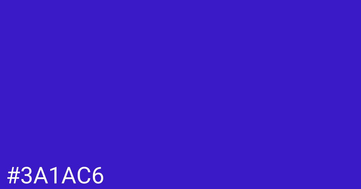 Hex color #3a1ac6 graphic