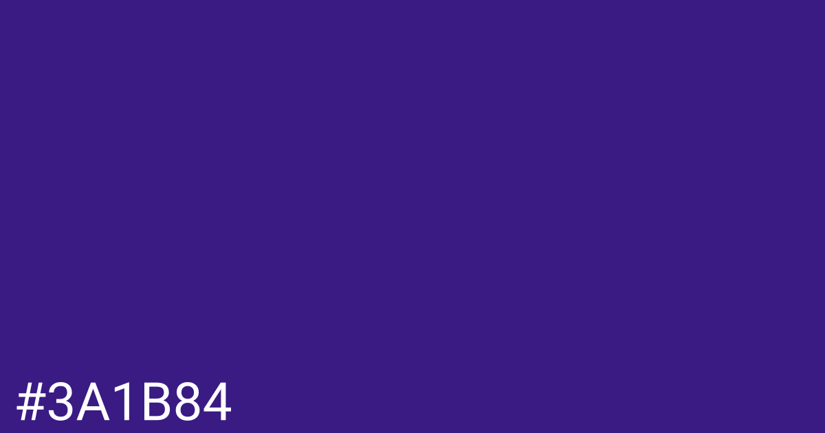 Hex color #3a1b84 graphic