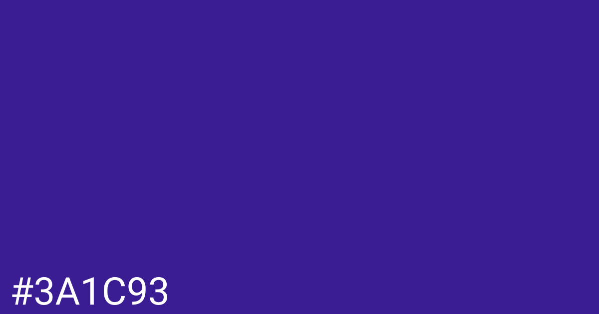 Hex color #3a1c93 graphic