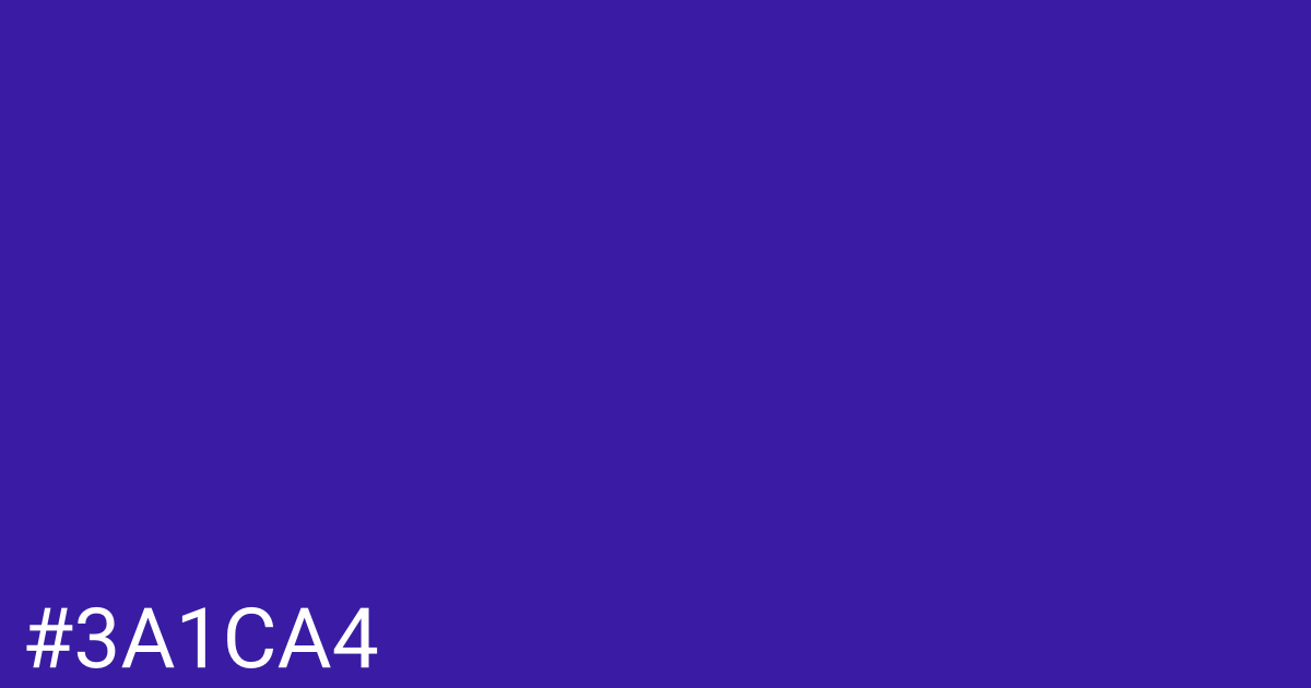 Hex color #3a1ca4 graphic