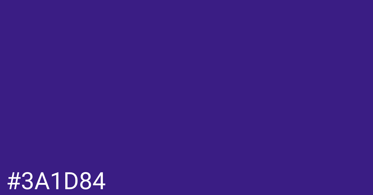 Hex color #3a1d84 graphic