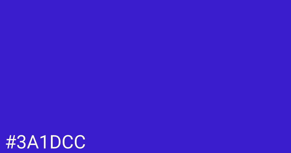 Hex color #3a1dcc graphic